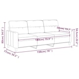 thumbnail of vidaXL 3-Sitzer-Sofa Hellgrau 180 cm Stoff
