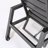 thumbnail of Espreguiçadeira de jardim antracite com almofada grossa