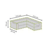 thumbnail of Schutzhülle für Gartenmöbel, Grau, L-Form, 215 cm x 215 cm x 70 cm