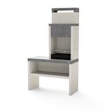 thumbnail of MF - Churrasqueira de Obra p/ Carvão Mod. PLAN 2 (Cinza/Branco - 110 x 47 x 192 cm) REF: 8035