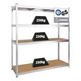 thumbnail of PROREGAL Schwerlastregal TAURUS XL | HxBxT 180x160x60cm | Fachlast 250kg | Verzinkt | Stecksystem Lagerregal Regalsystem