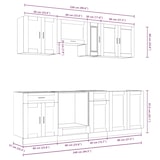 thumbnail of vidaXL 8-tlg. Küchenschrank-Set Porto Weiß Holzwerkstoff