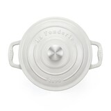 thumbnail of La Fonderie 1890 ronde braadpan IENA22 van geëmailleerd gietijzer, diameter 22 cm, inhoud 3,3 L, beige