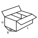 thumbnail of 25x Faltkarton  300x200x135mm 1-wellig Dickwelle braun