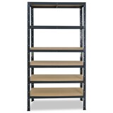 thumbnail of shelfplaza HOME 200x80x40 cm Schwerlastregal in anthrazit mit 6 Böden und 145 kg Traglast pro Boden
