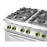 thumbnail of HENDI Cuisinière à gaz 4 feux avec four à convection GN 1/1, Kitchen Line, 230V/3000W, 19kW, 800x722x(H)900mm