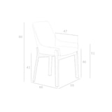 thumbnail of Angel Cerdá  Cadeira de jantar estofada em couro ecológico  4017C