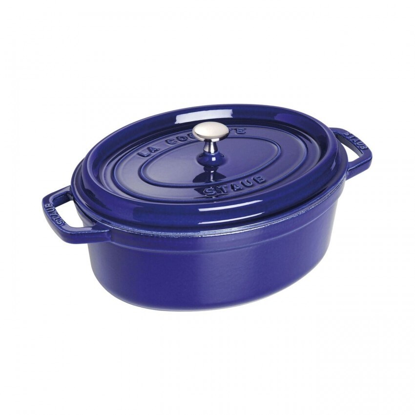 Cocotte Ovalada Staub De 33 Cm Color Azul Oscuro