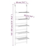thumbnail of vidaXL Droogrek 5-laags hangend aluminium