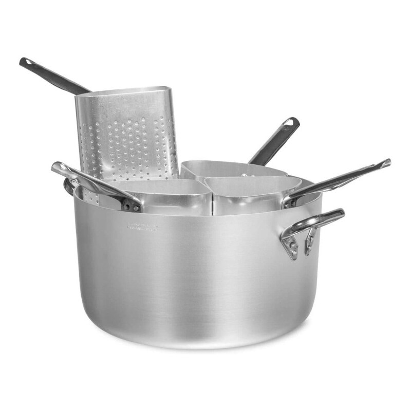Pentole Agnelli casseruola 50 cm 4 spicchi alti alluminio professionale