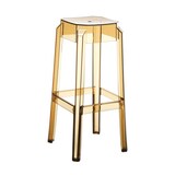 thumbnail of Décoshop26 - Lot de 2 tabourets de bar design moderne plastique transparent ambre 10_0001043