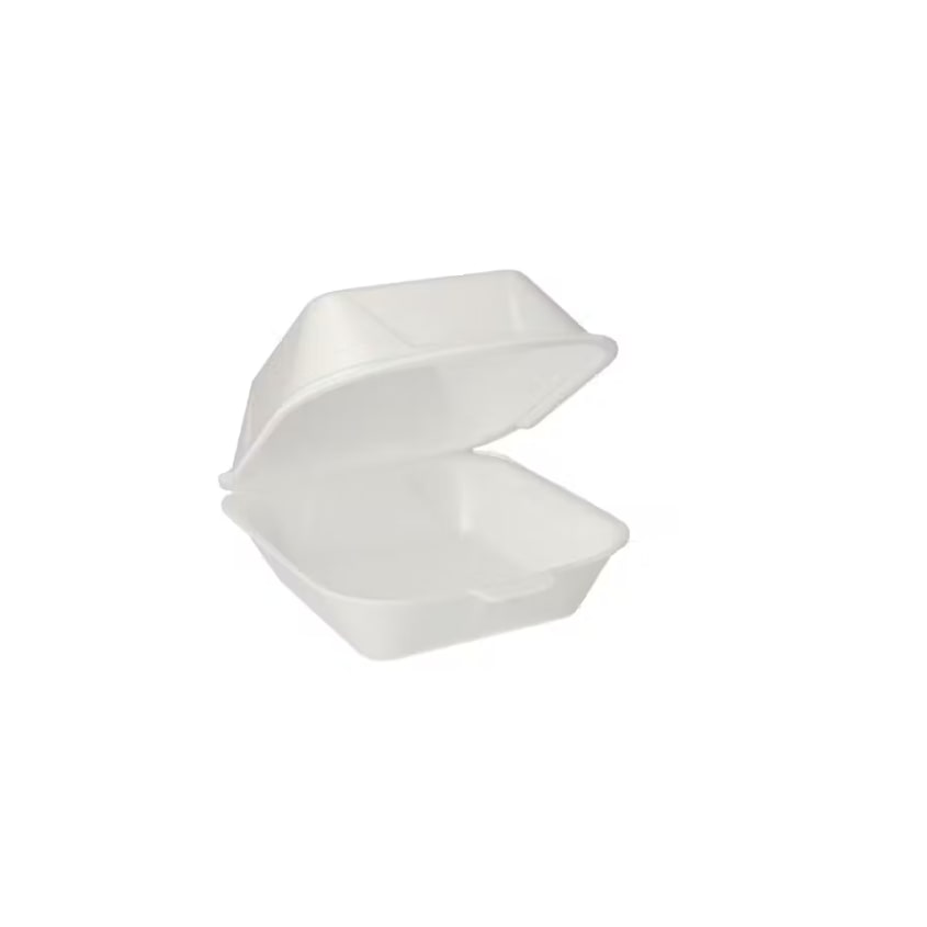 IP7 HB7 500 STÜCK Hamburgerbox mit Klappdeckel Weiß 7cm x 13,5 cm x 13,5 cm Pommes Nugget Reis Box Lunchbox