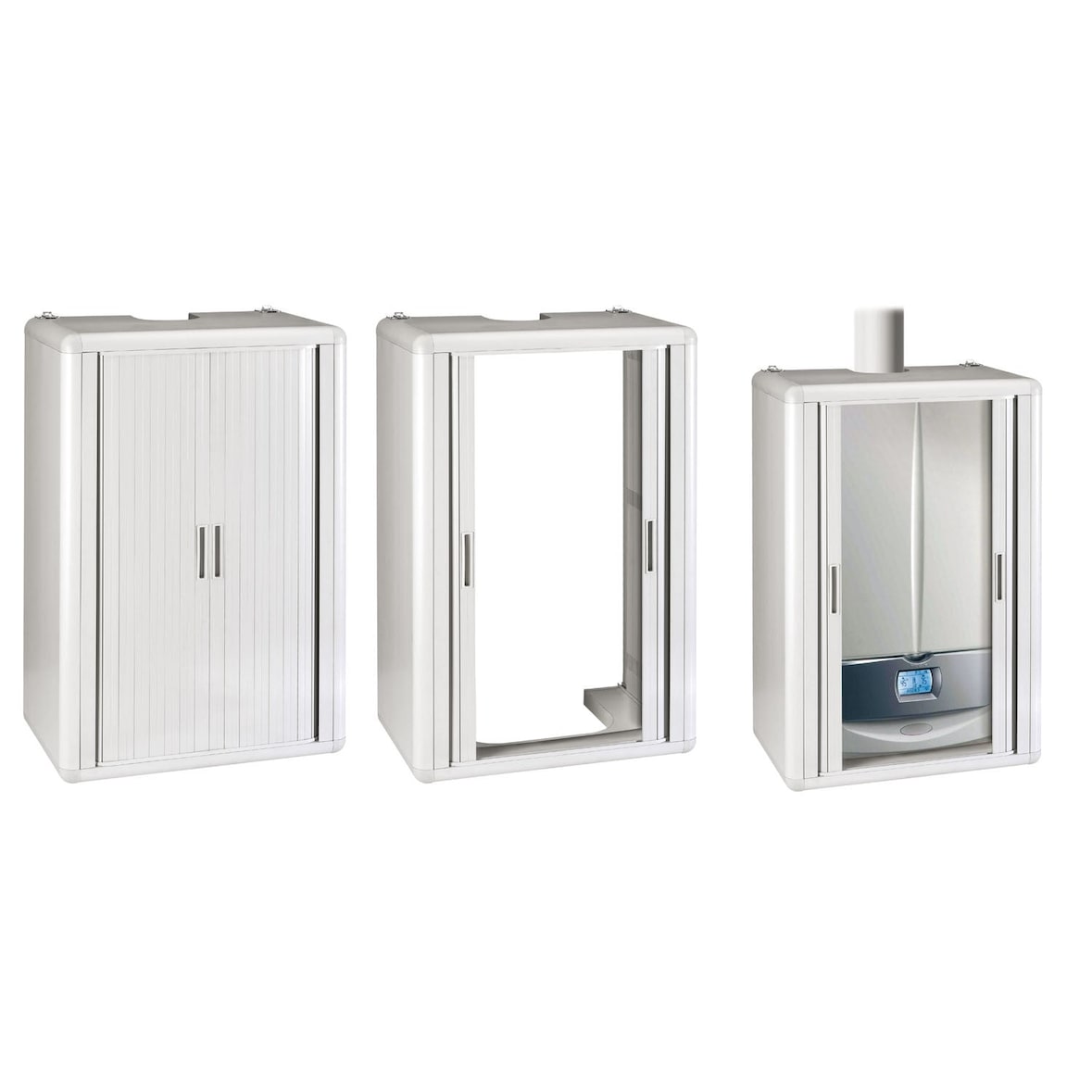 Mobile cabina copri caldaia universale in resina plastica a serrandina Himalaya