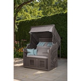 thumbnail of Strandkorb deVries PURE® Classic XL SUN - PE stone grey - Dessin 488 - inkl. Schutzhülle