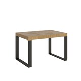 thumbnail of Mesa extensible 120/380x90 cm Tecno Premium roble natural con patas antracita