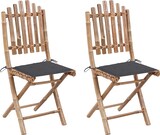 thumbnail of vidaXL 2x Gartenstuhl Klappbar mit Kissen Klappstuhl Essstuhl Gartenmöbel Klappstühle Stuhl Stühle Gartenstühle Balkonstuhl Terrassenstuhl Bambus