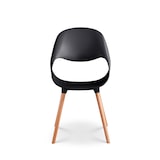 thumbnail of Chaise de salle à manger CHLOE noire et pieds en bois