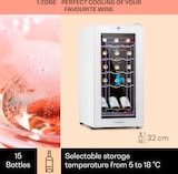 thumbnail of Klarstein Shiraz 15 Slim Uno Weinkühlschrank 44l Touch-Bedienfeld 5-18°C Weißes Glas
