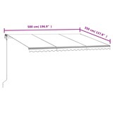 thumbnail of vidaXL Markise Automatisch Einziehbar 500x350 cm Blau und Weiß