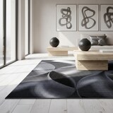 thumbnail of Teppich Schlafzimmer Wellenmuster Elegant Waschbar Strapazierfähig Wohnzimmer Esszimmer Schwarz 120x170 cm – INN von Kadima Design