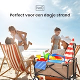 thumbnail of IvoQ Opvouwbare Bolderkar – Bruin – Stevig Stalen Frame – Draagvermogen 80 kg – Compact & Lichtgewicht – Ideaal voor Strand, Camping, Tuin & Boodschap