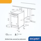 thumbnail of Exquisit Geschirrspüler EGSP1009-EB-030E inox | Spülmaschine 45 cm | ECO-Modus | Maßgedecke: 9 | Einbaugerät