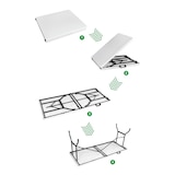thumbnail of METRO PROFESSIONAL Table de banquet pliante Pamua, acier, plateau HDPE, 180 x 75 cm, blanc