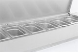thumbnail of Aufsatzvitrine Albon | Edelstahl DEckelementl | 1/3 GN | HxBxT 22,5x120x39,5cm + CHEFGASTRO Geschirrtuch