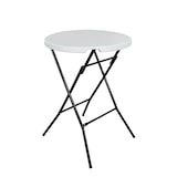 thumbnail of METRO PROFESSIONAL Mesa alta plegable para banquetes Pamua, acero, tablero HDPE, Ø 80 x 110 cm, blanco