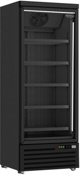 thumbnail of Tiefkühlschrank RHINO auf Rollen | 1x Glastür + LED | 600 Liter, HxBxT 199,7x75x71cm | -18/-22°C | Schwarz + CHEFGASTRO Geschirrtuch
