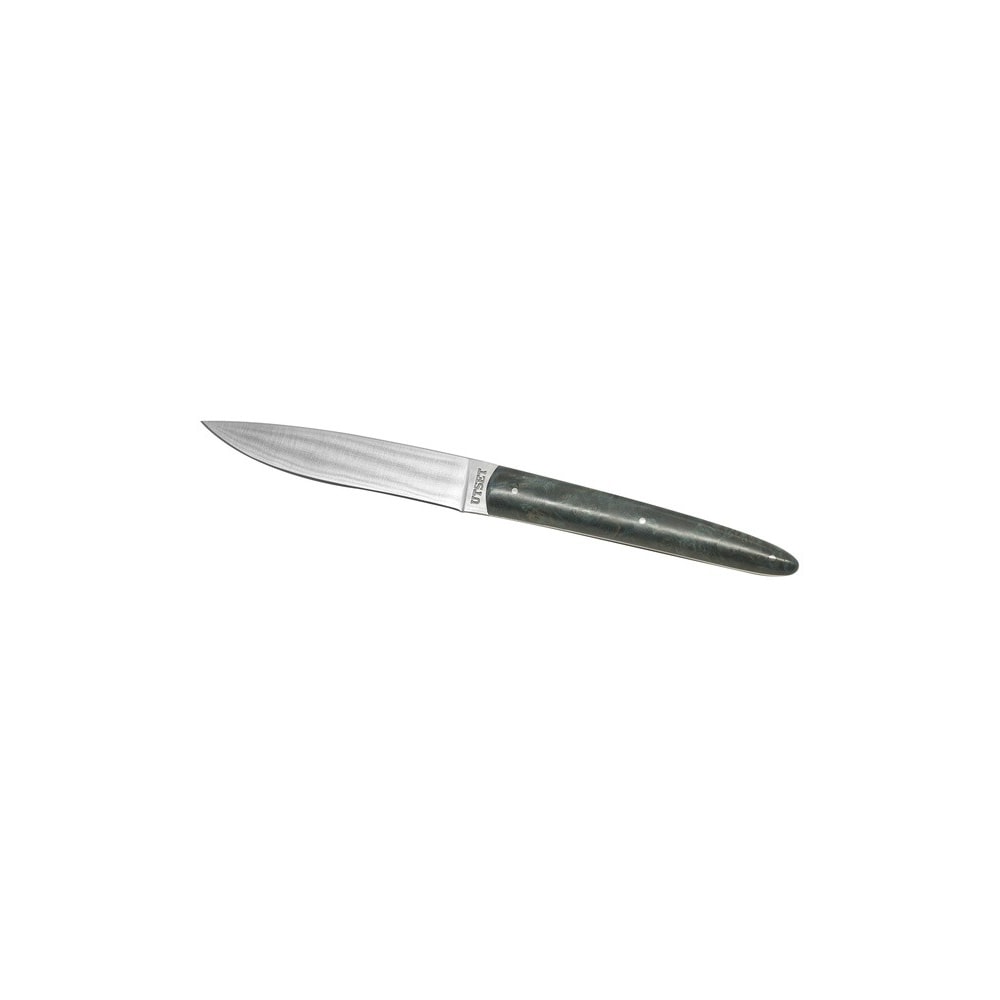 Utset Green Steakmes 22,5 cm, handvat van gestabiliseerd comashout, verpakking van 6