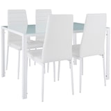 thumbnail of tectake Ensemble table et 4 chaises BERLIN en acier - blanc - 402838
