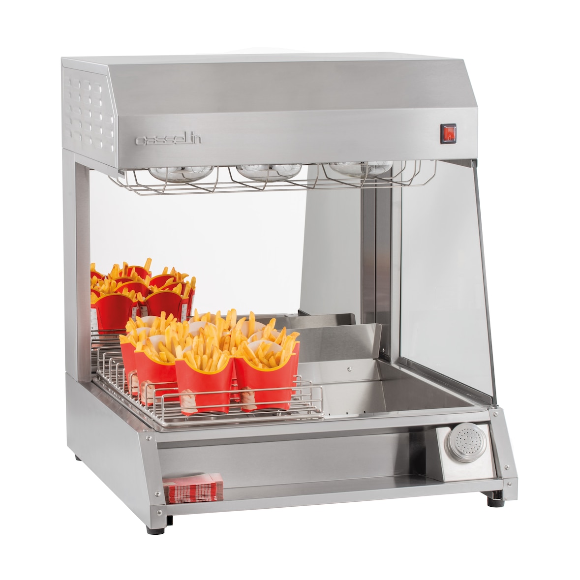 Frites uitgifte- en warmhoudstation Tafelmodel - infrarood lamp CPDSAPI Casselin