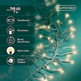 thumbnail of LED Cluster Lichterkette 7m Twinkle Effekt 768 LEDs Timer 8 Funktionen Weihnachtsbeleuchtung Innen Außen Deko Beleuchtung Warmweiß Transparent
