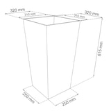 thumbnail of WellHome - Juego de 2 Macetas Altas 26,6/49L en color Blanco y Negro