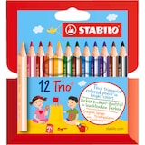 thumbnail of Stabilo® 205/12-01 Dreikant-Buntstift Trio® - dick, Kunststoffetui mit 12 Stiften