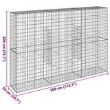 thumbnail of vidaXL Gabione mit Deckel 300x50x200 cm Verzinktes Eisen