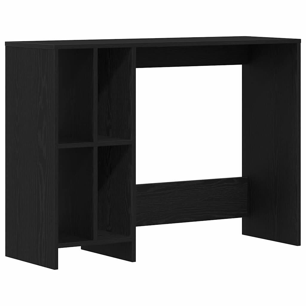 vidaXL Schreibtisch mit Regal Schwarz Eichen-Optik 102,5 x 35 x 75 cm