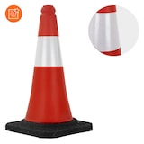 thumbnail of ECD Germany 9 x Verkehrskegel 51 cm Rot-Weiß mit Fuß Reflektierend Warnkegel Leitkegel Verkehrshütchen Markierungskegel