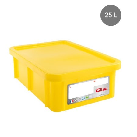 Bac HACCP rectangulaire avec couvercle  25 L