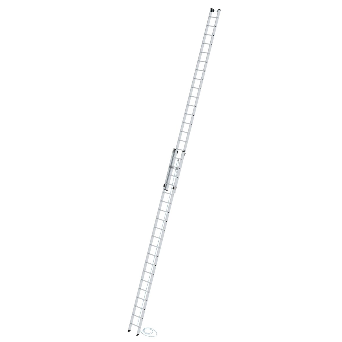 PROREGAL Sprossen-Seilzugleiter 2-teilig ohne Traverse 2x20 Sprossen