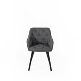 thumbnail of Elsa - Stuhl aus dunkelgrauem Stoff 2-tlg