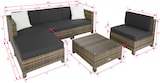 thumbnail of tectake Conjunto de descanso de ratán con estructura de aluminio, incluyendo fundas en 2 colores  Natural