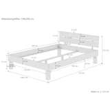 thumbnail of Doppelbett Massivholzbett Bettrahmen140x200 Eiche geölt Zubehör wählbar V-60.88-14 Federholzrahmen inkl.