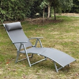 thumbnail of Lettino sdraio da giardino piscina spiaggia reclinabile prendisole in textilene Charme