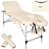 thumbnail of 3 Zonen Massageliege-Set mit 5cm Polsterung, Rollen und Aluminiumgestellbeige