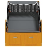 thumbnail of vidaXL Strandkorb mit Dach Poly Rattan & Massivholz Schwarz Anthrazit