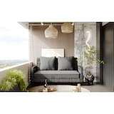 thumbnail of Merax Hollywoodschaukel, Gartenschaukel, Gartenmöbel-Set, Graues Rattan, graues Sitzkissen, 2 Sitze, mit Sitzkissen und Rückenkissen