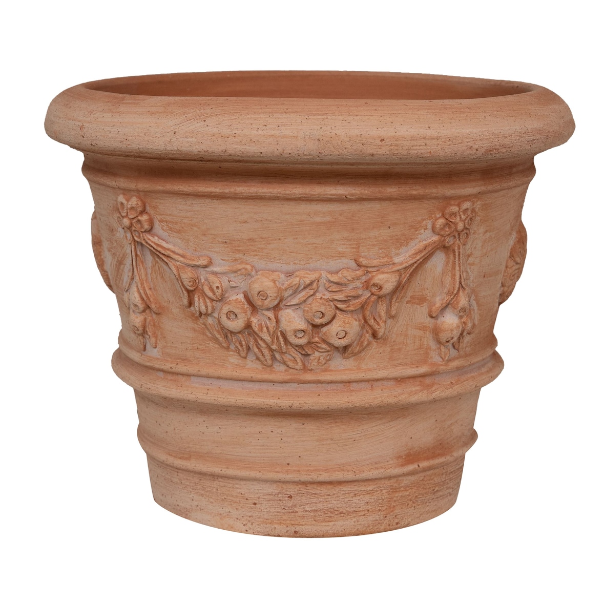 Vaso in Terracotta 100% Made in Italy interamente Lavorata a Mano diametro 30 cm altezza 25 cm Fatto a Mano Perfetto per Interni Design Elegante