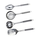 thumbnail of Ensemble de 4 ustensiles de cuisine en inox louche écumoire spatule et cuillère Fackelmann Elemental